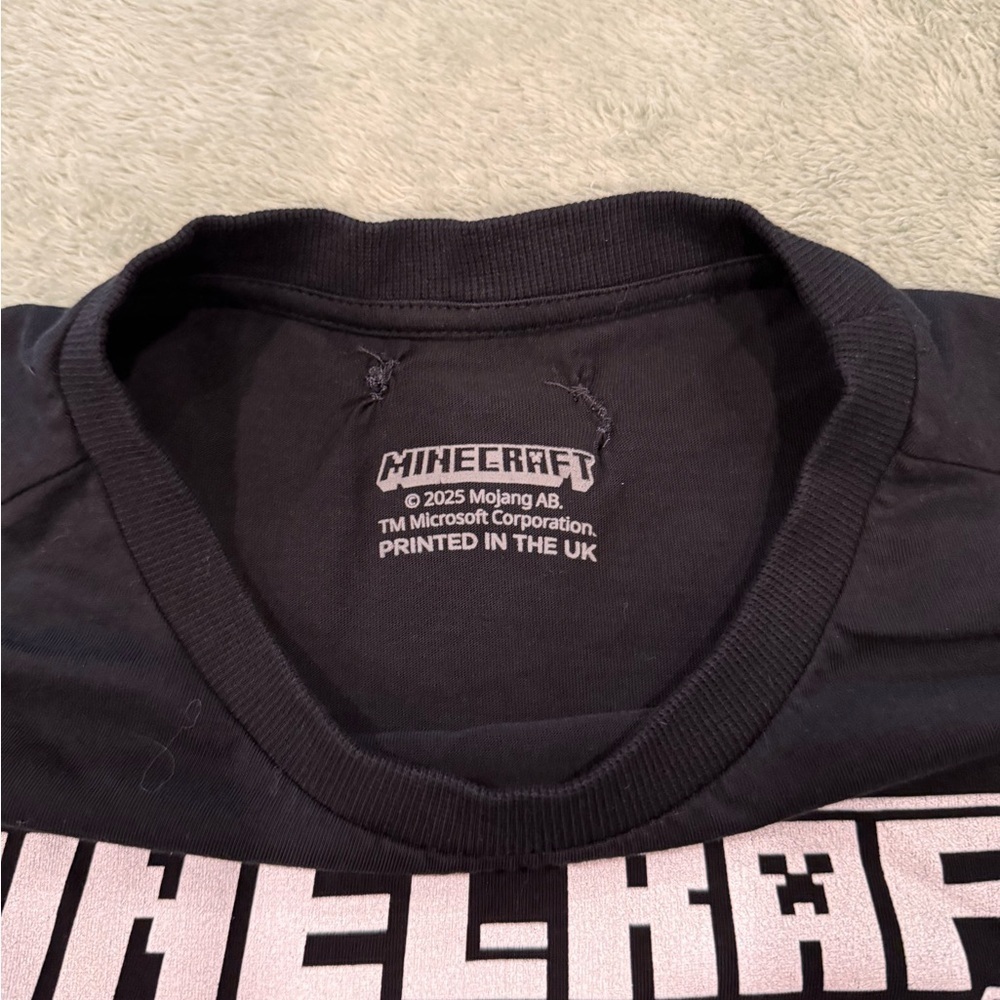 Minecraft Beware of the Dark Graphic T-Shirt Black Est Adult Large - Picture 7 of 7